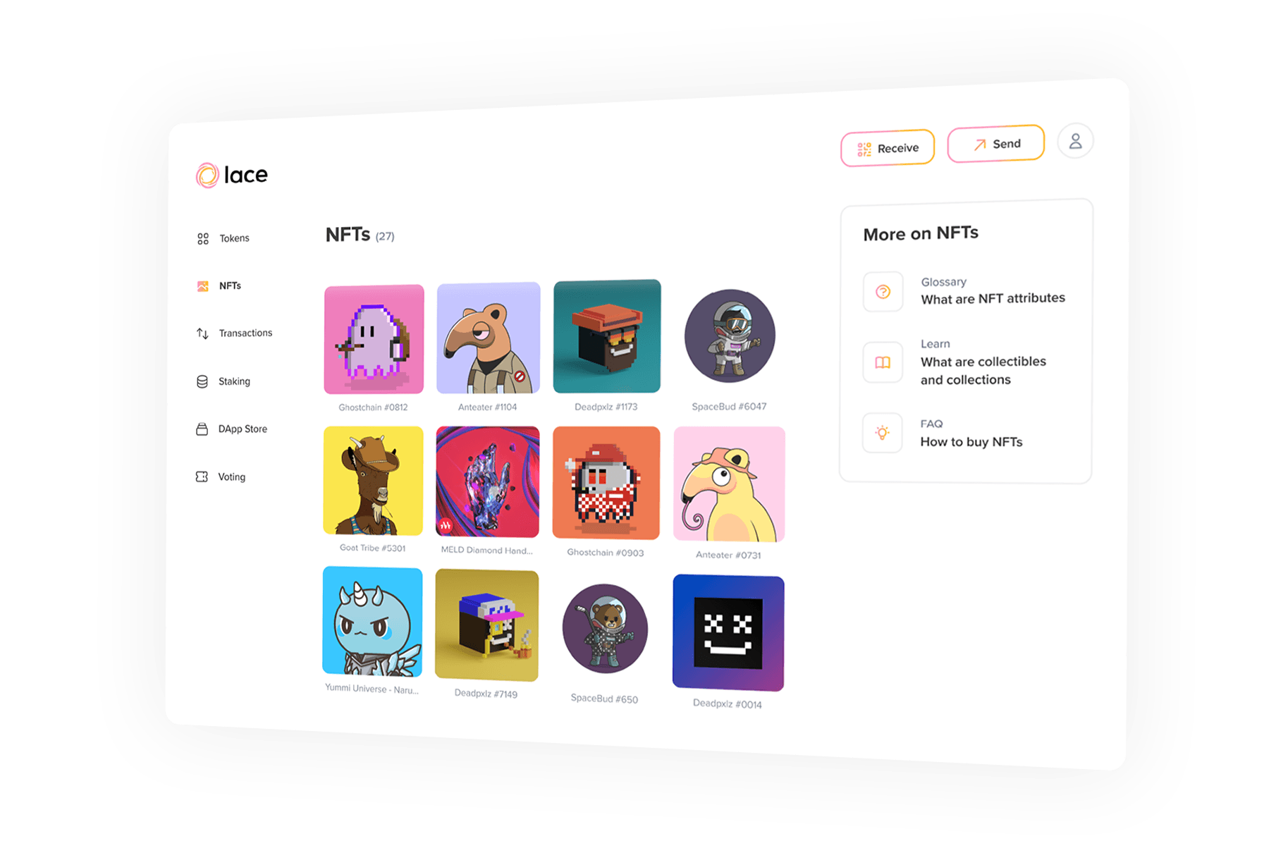 Lace Wallet Interface